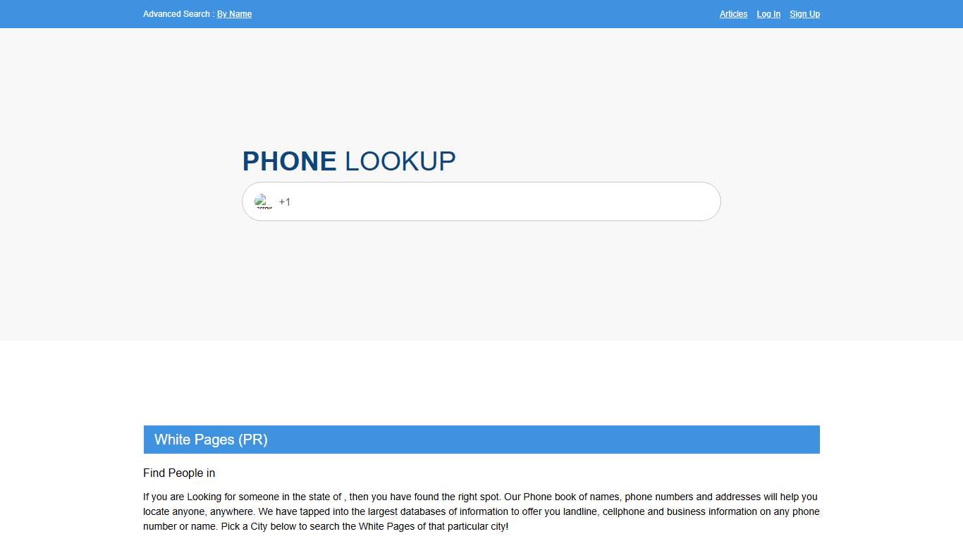 White Pages - PR Phone Directory Lookup