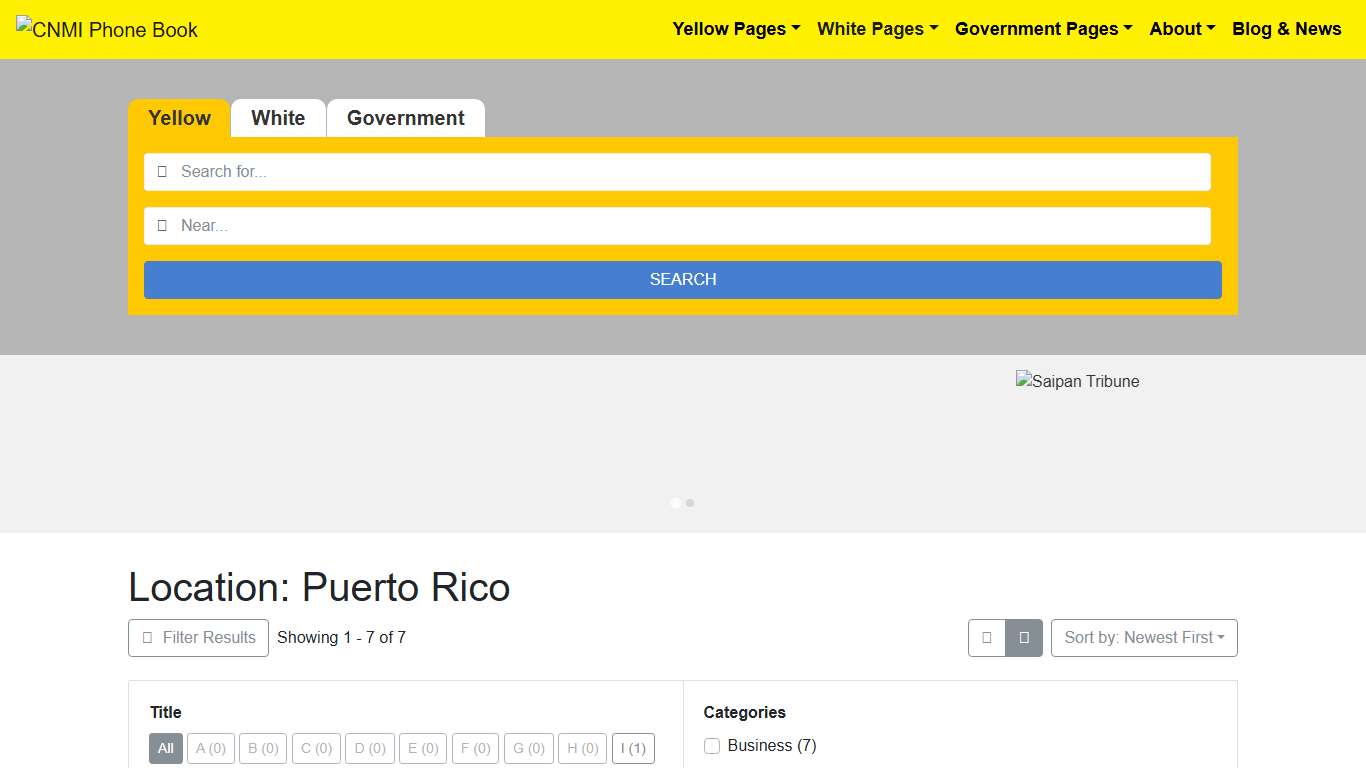 White Pages - CNMI Phone Book